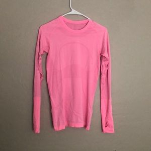 Pink longsleeve Lululemon shirt
